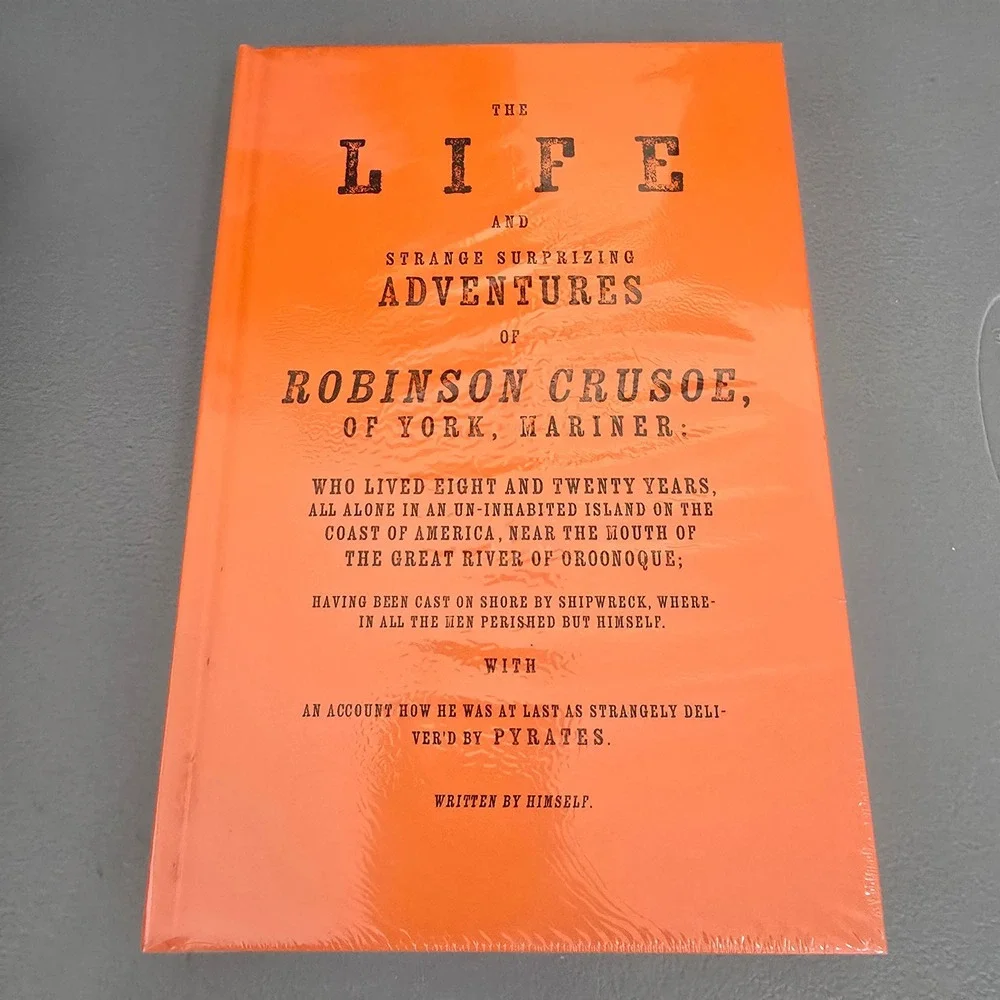 Robinson Crusoe Daniel Defoe Curiosity Box Orange Hardcover Brand New Sealed